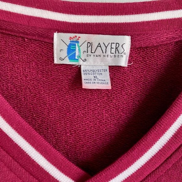 Players by Van Heusen PGA Tour V Neck Maroon Pullover Golf Vest Mens XL - Picture 3 of 8